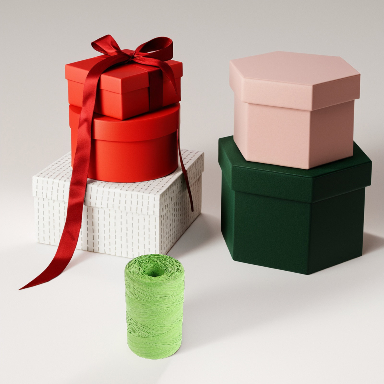 Papercraft Supply Ribbon - Nastro di carta raffia piatto colorato