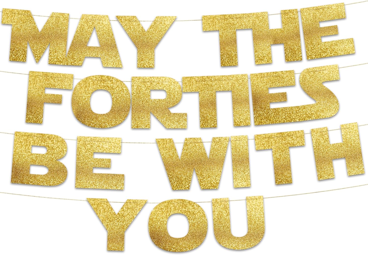 Banner May The Forties Be With - Party Banner Gold recensione e prezzo